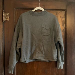 Heather Grey short turtle neck sweater